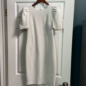 Calvin Klein white dress with gold hardware size 4